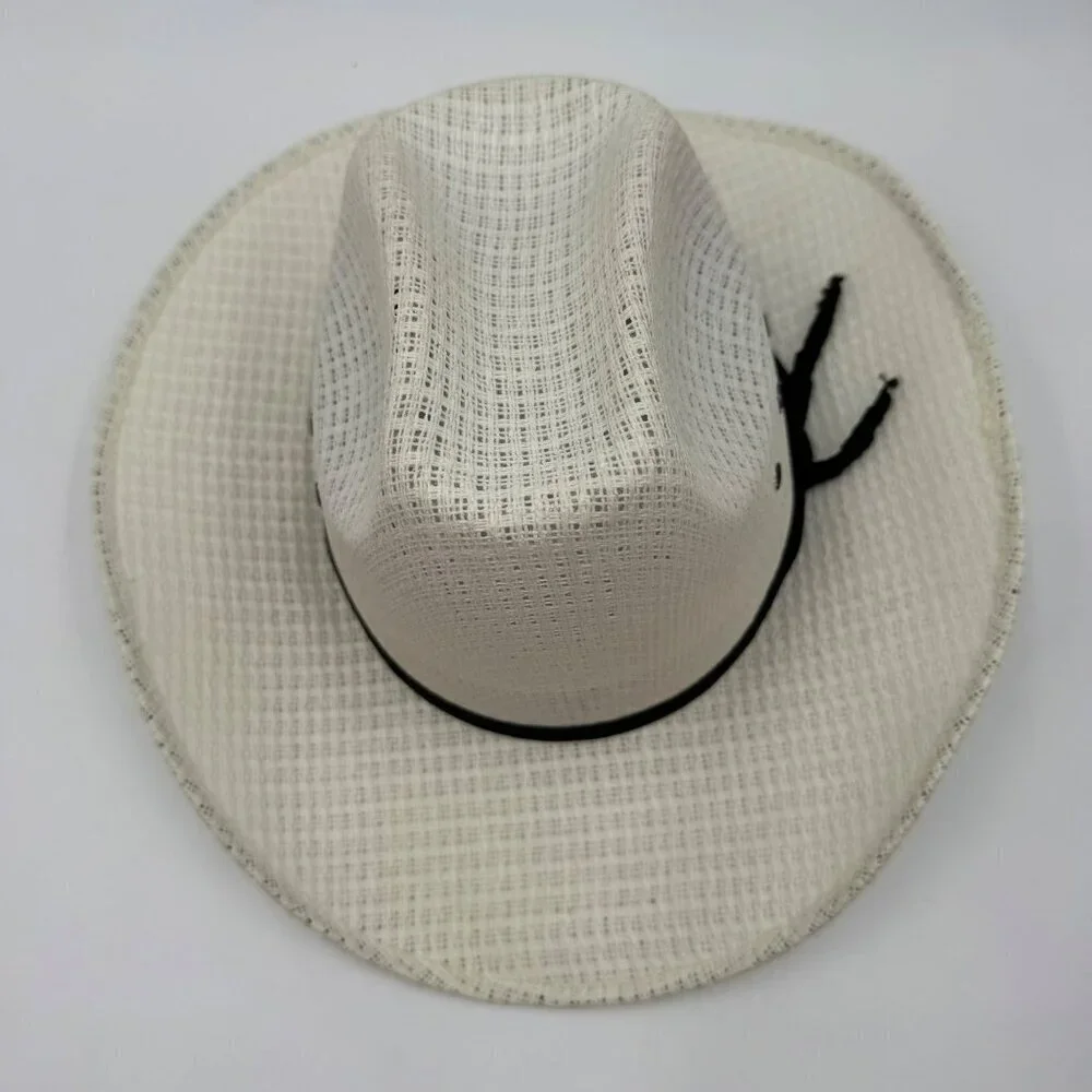 Western Express Inc. Children's Western Cowboy Straw Hat Ivory Size 6 3/8